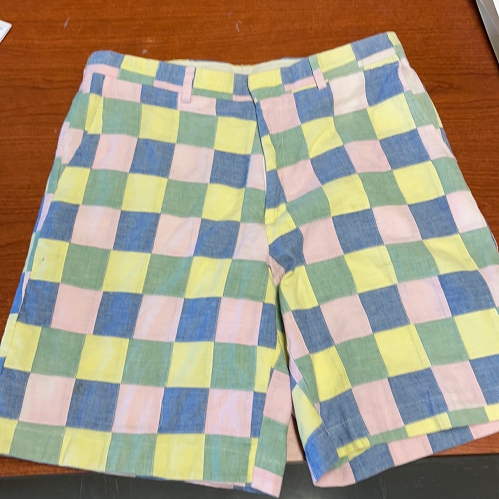 Berle Patch Madras Flat Front‎ Shorts